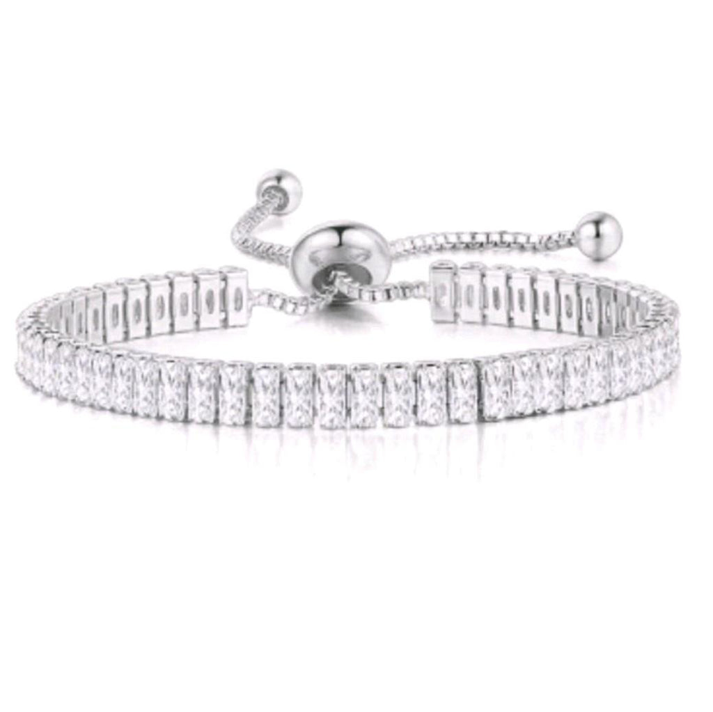 Stainless Steel Tennis Bracelet - Adjustable