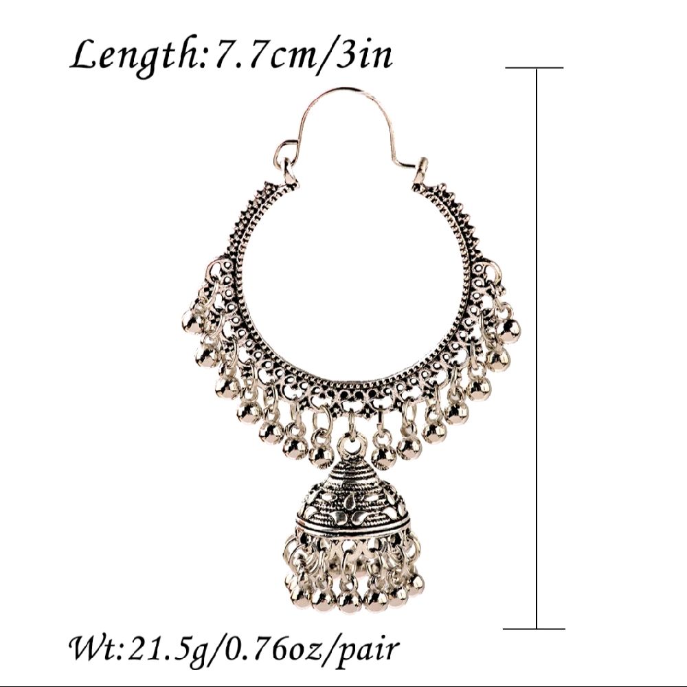 Round Bell Tassel Earrings