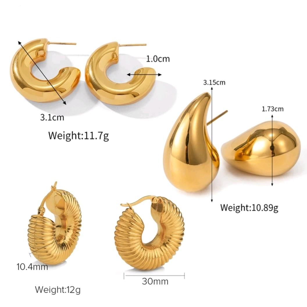 Stainless steel Hollow Earrings