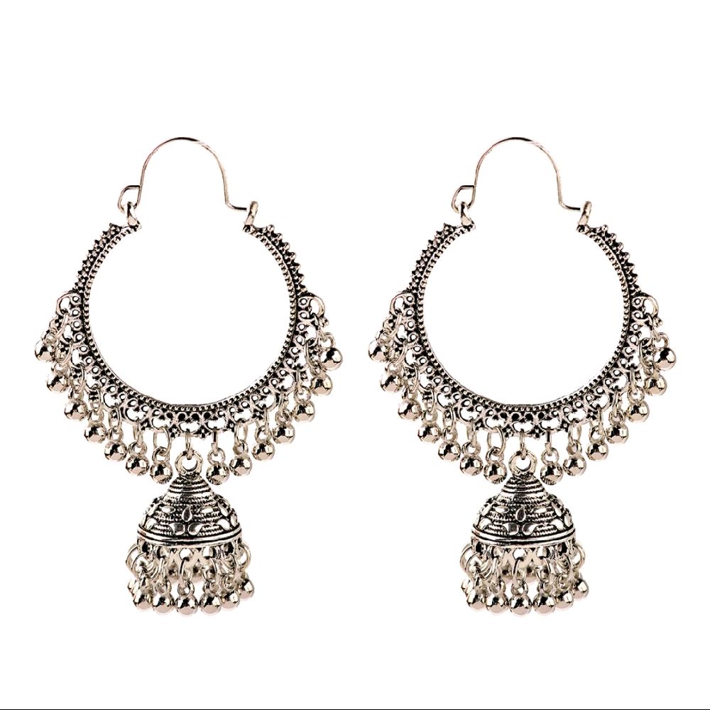 Round Bell Tassel Earrings