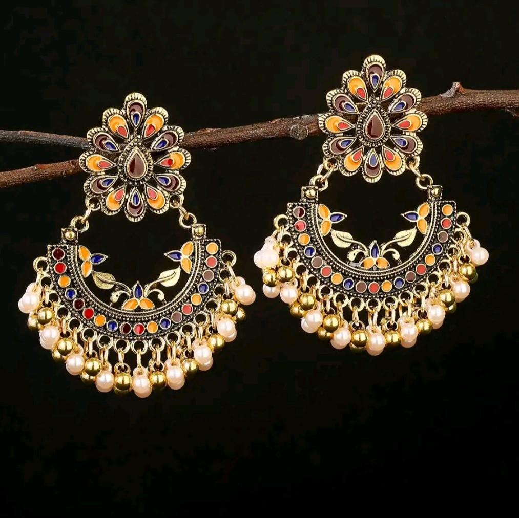 Flower Pearl Beads Earrings