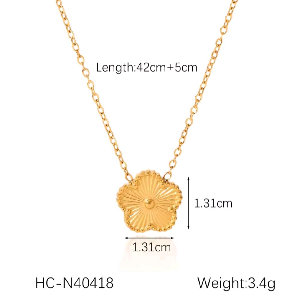 Clover Necklace and Earrings Set for Women