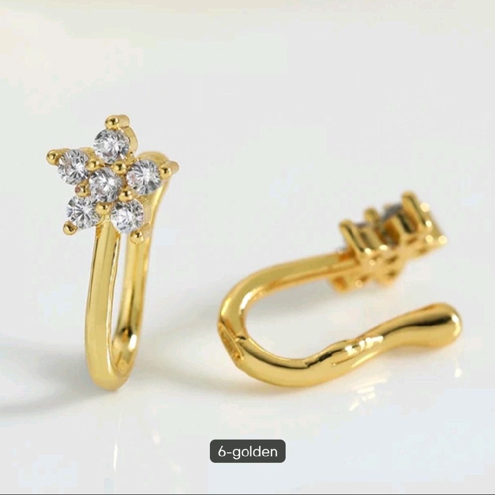 Gold Floral Nose Ring for Women/ Tarnish-Free