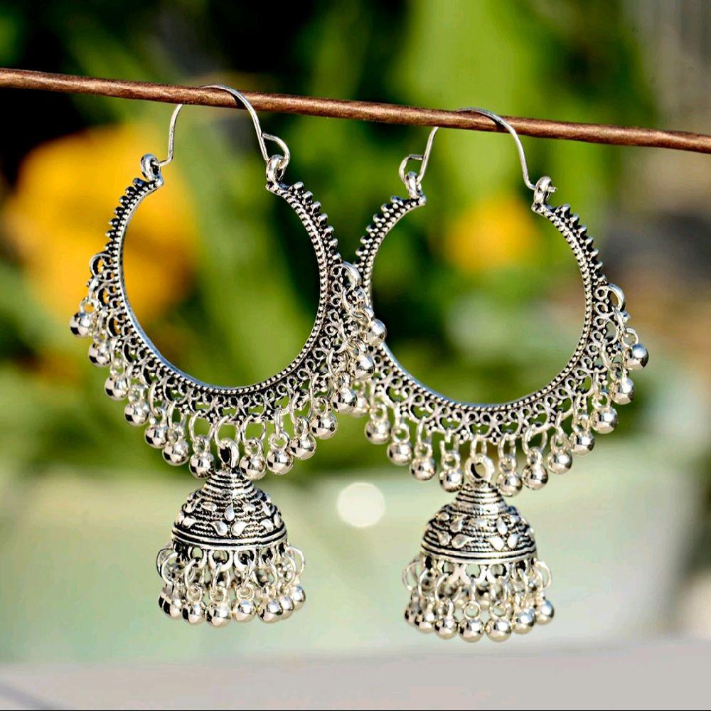 Round Bell Tassel Earrings