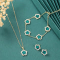 Flower Jewellery set / Ear Stud / Necklace/ Bracelet.
