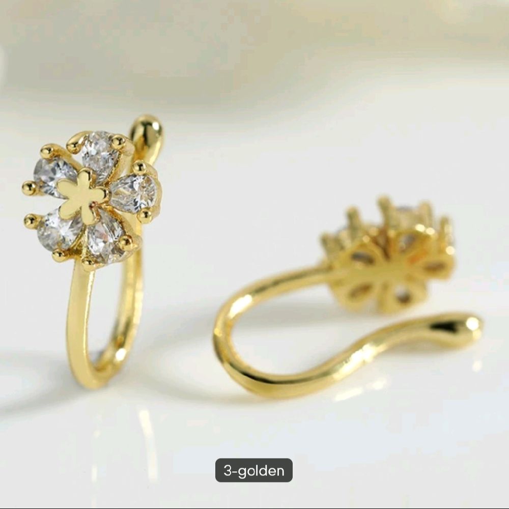 Gold Floral Nose Ring for Women/ Tarnish-Free