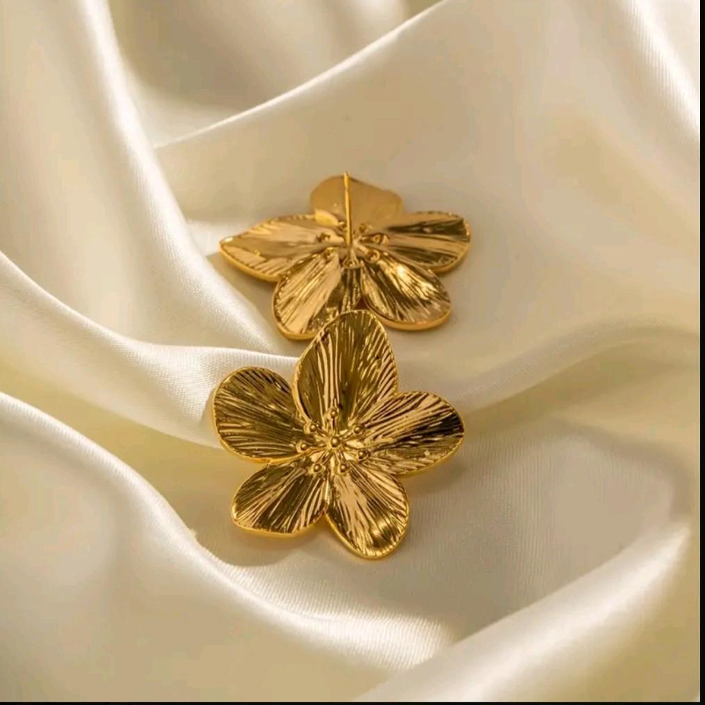 Flower Petal Earrings/ Tarnish free