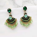 Colourful Beaded Long Tassel Earrings for Women