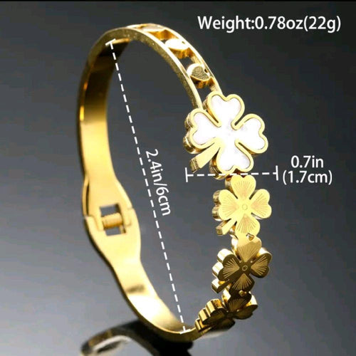 Clover Bangle / Waterproof - Women's Fashion Bracelet