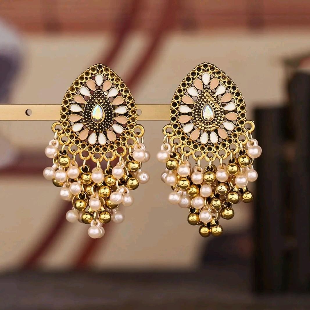 Traditional  Gold Drop Earrings