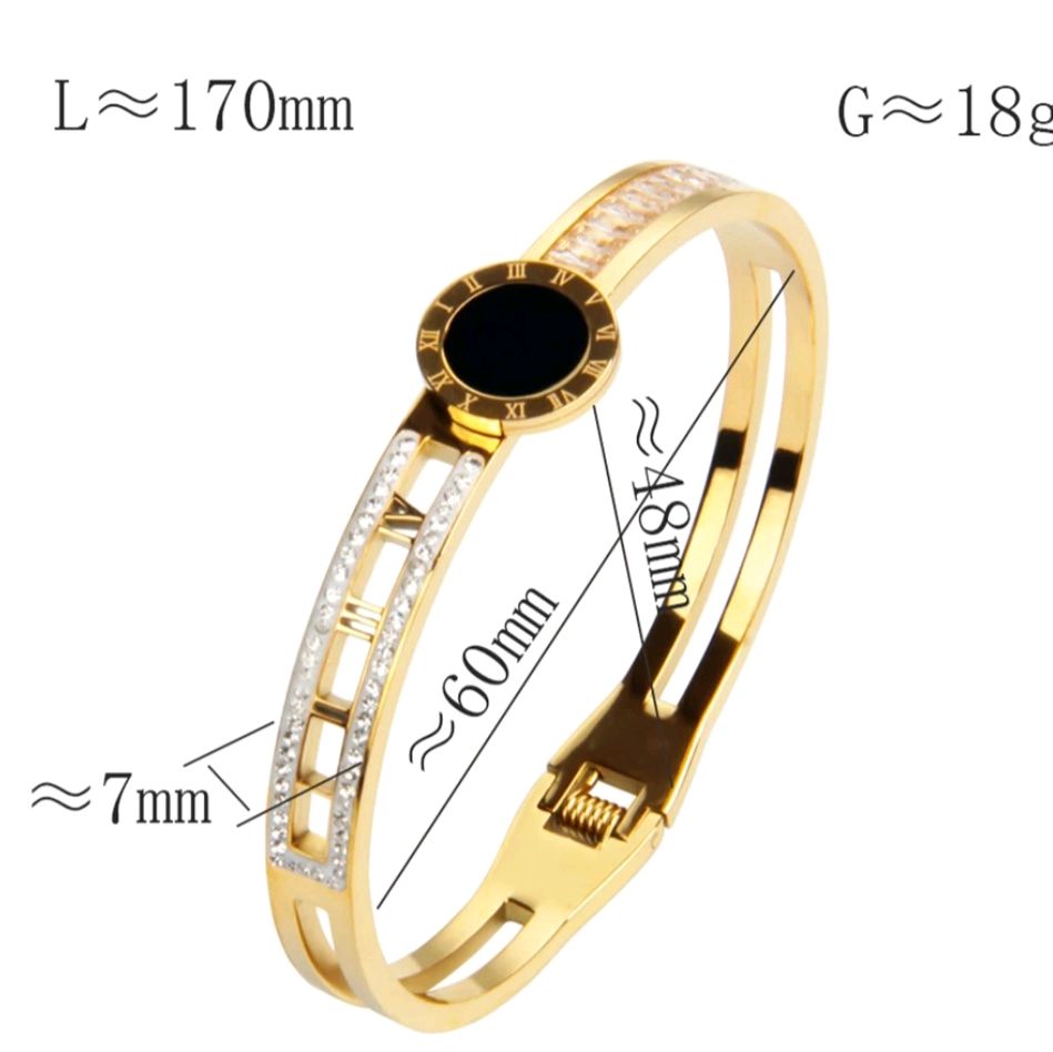 Gold Roman Dial Bangle