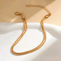 Charms Adjustable Double-layer Ankle Chain for Women Summer Daily Wear Fashionable Foot Jewelry