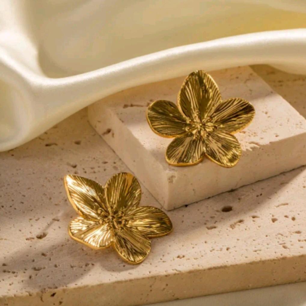 Flower Petal Earrings/ Tarnish free