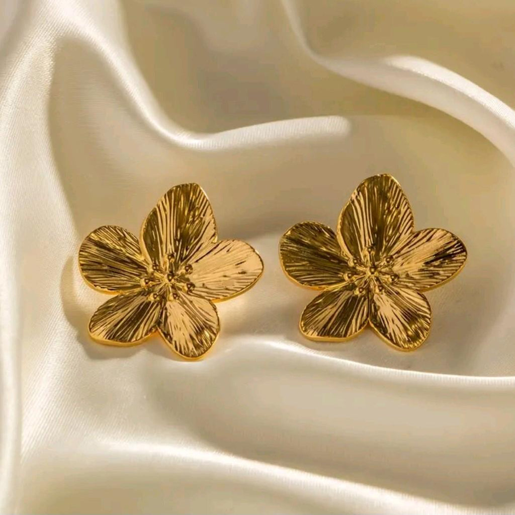 Flower Petal Earrings/ Tarnish free