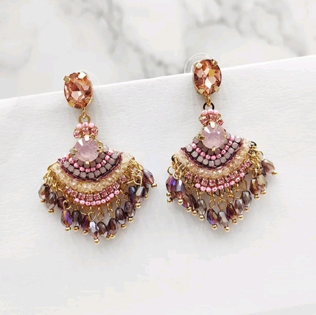 Colourful Beaded Long Tassel Earrings for Women