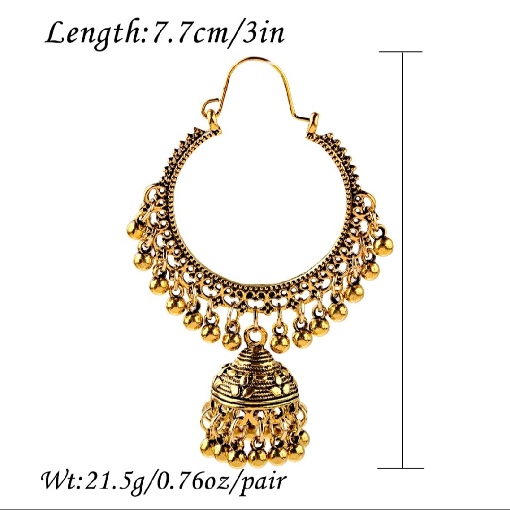 Round Bell Tassel Earrings