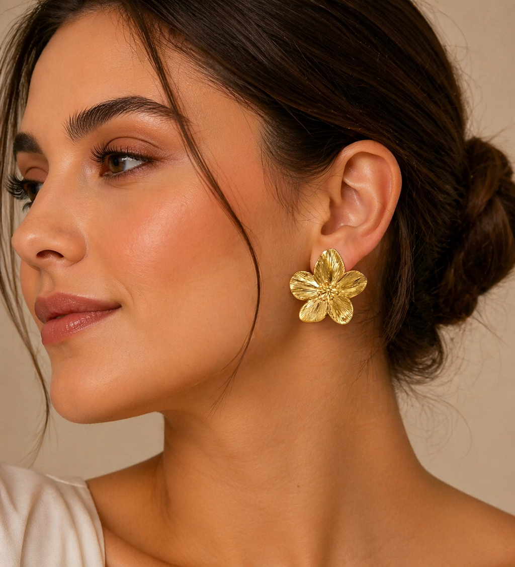 Flower Petal Earrings/ Tarnish free