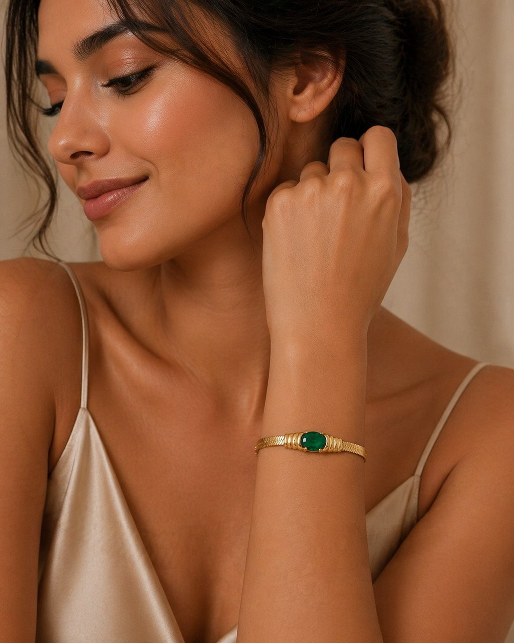 Triple Chain Gold Bracelet 18k Gold Plated Tarnish-Free Jewellery for Elegant Wear