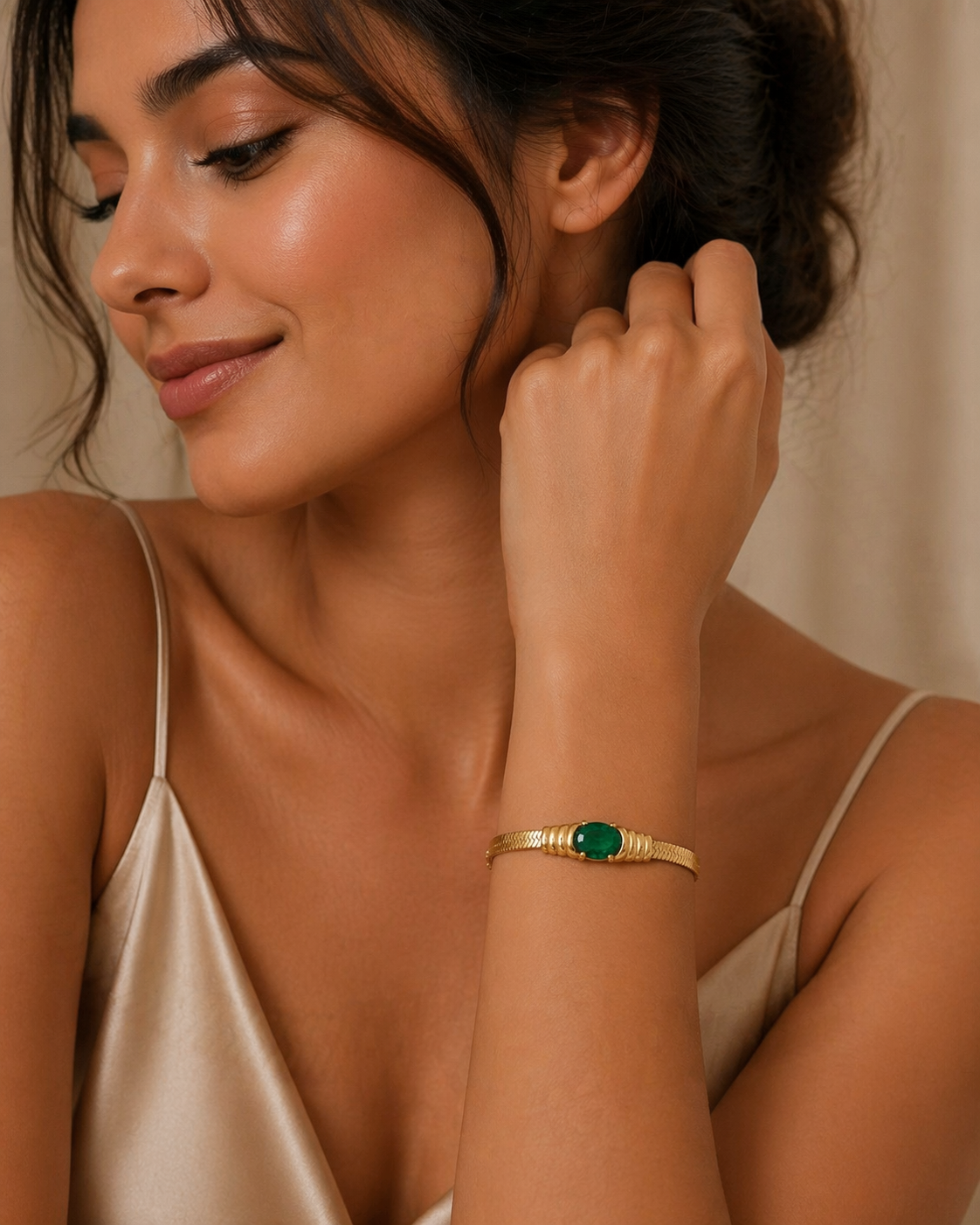 Triple Chain Gold Bracelet 18k Gold Plated Tarnish-Free Jewellery for Elegant Wear