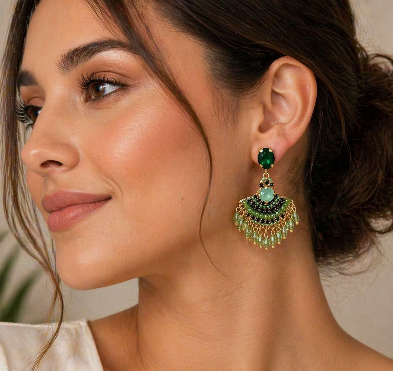 Colourful Beaded Long Tassel Earrings for Women