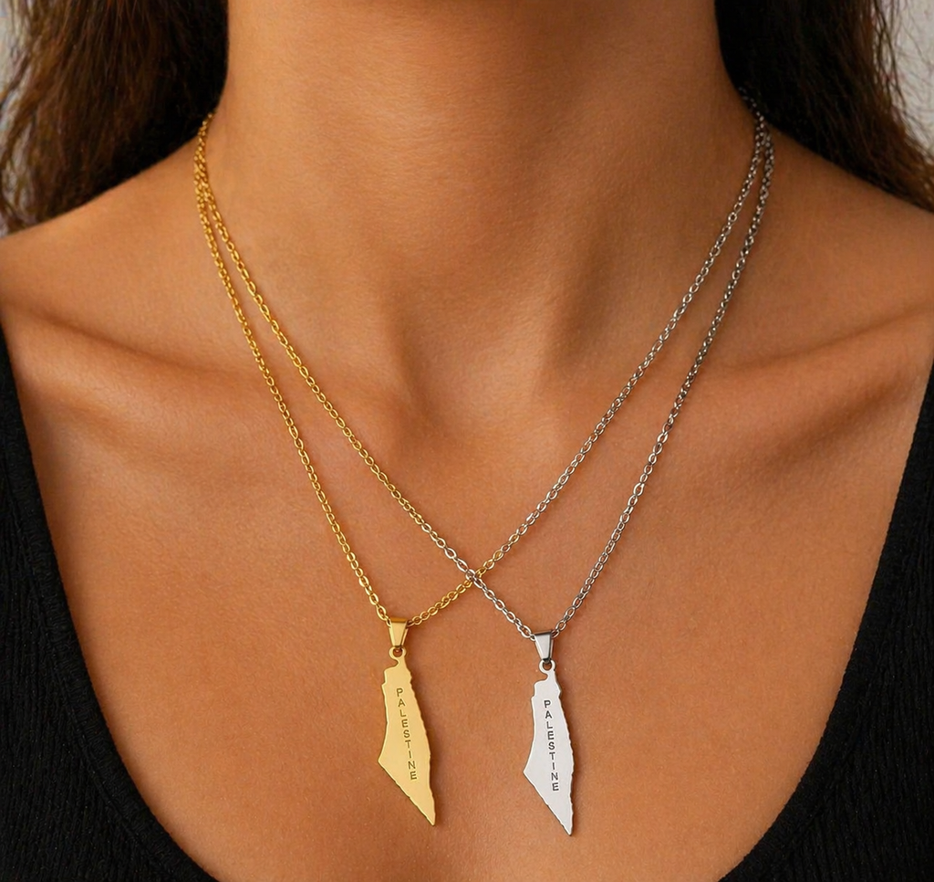Beautiful flag design Necklace - 18kGP