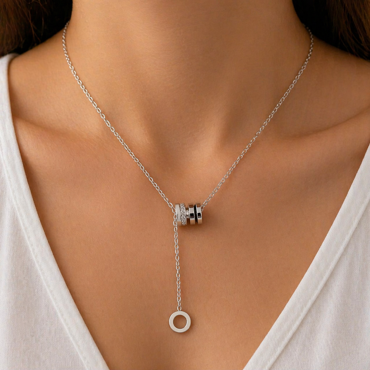 Beautiful Style Necklace for Women Stainless Steel Elegant Design with Gold Plated Pendant