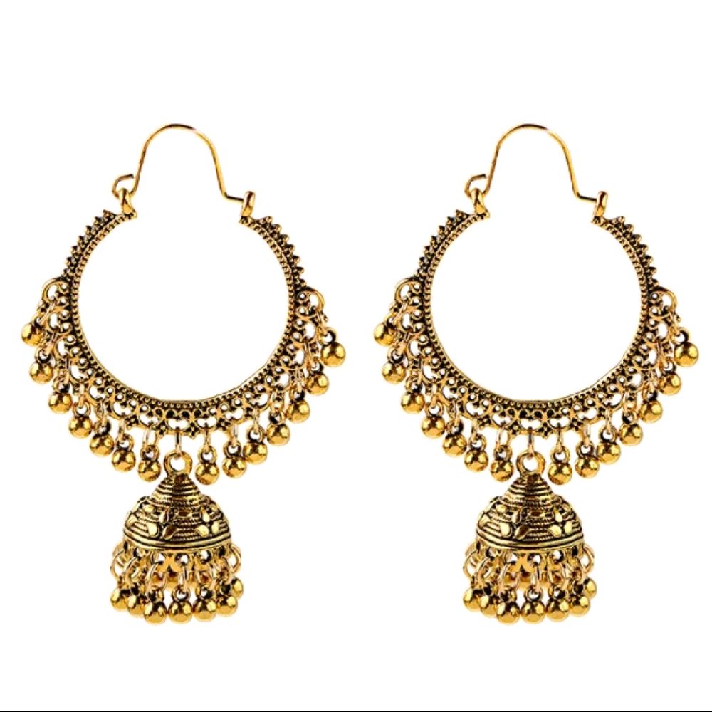 Round Bell Tassel Earrings