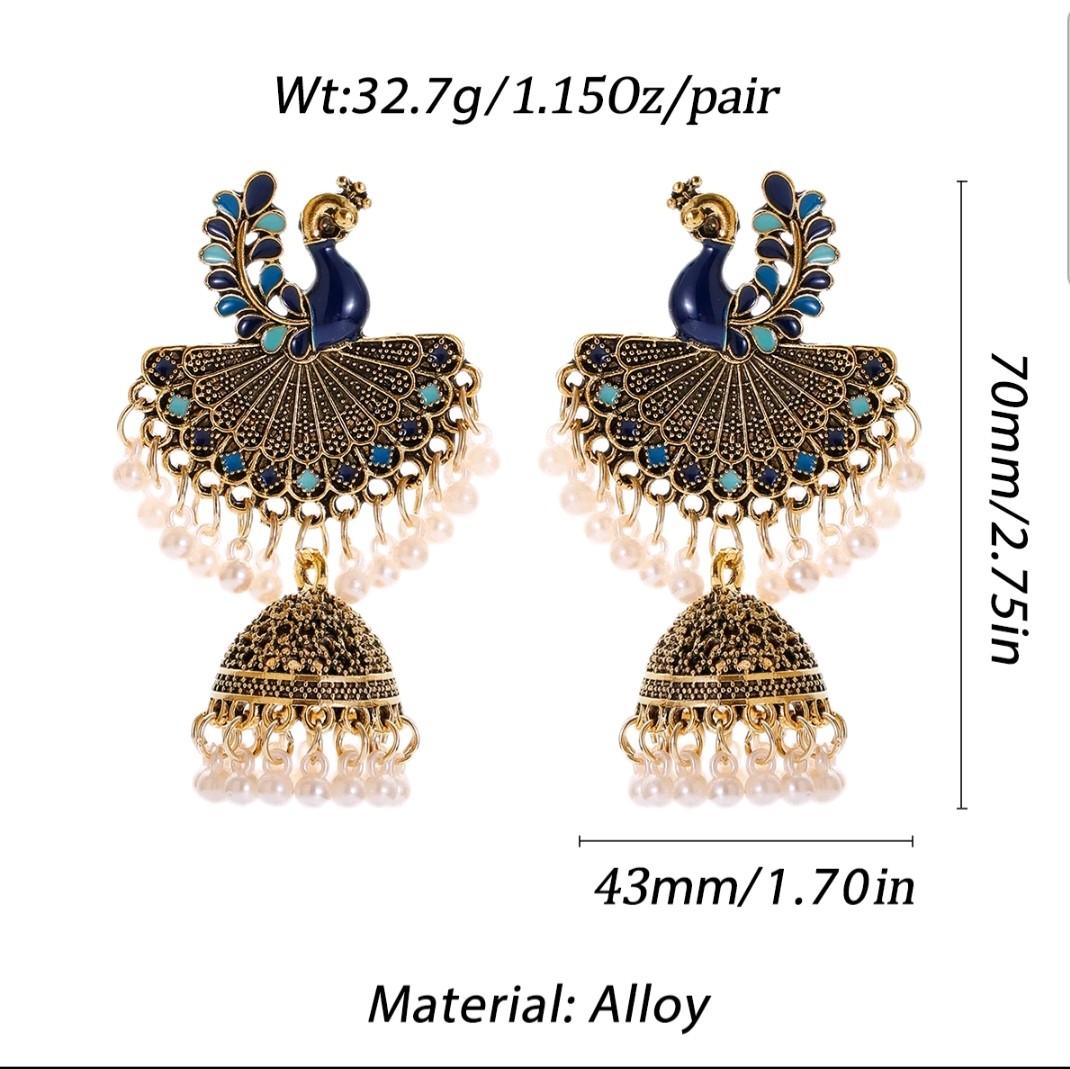 Peacock Drop Earrings
