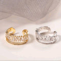 Luxury Zircon Double Layer Adjustable Ring.