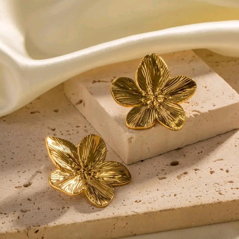 Flower Petal Earrings/ Tarnish free