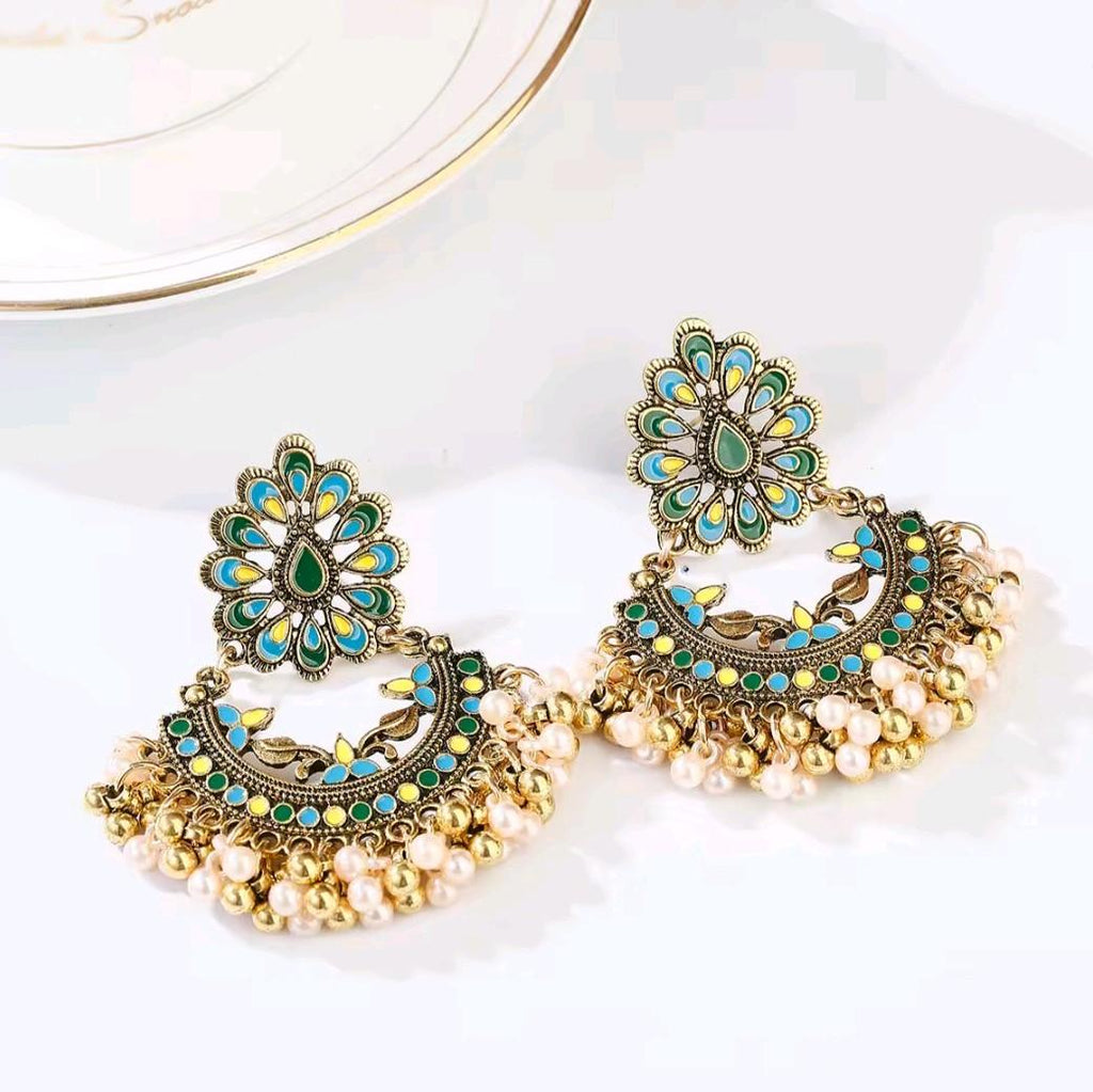 Flower Pearl Beads Earrings