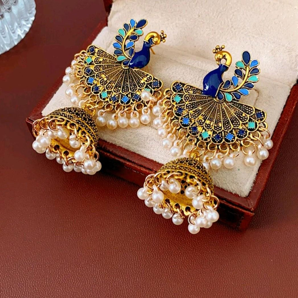Peacock Drop Earrings