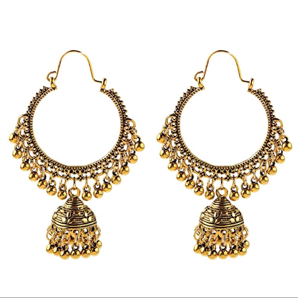 Round Bell Tassel Earrings