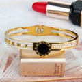 Gold Roman Dial Bangle