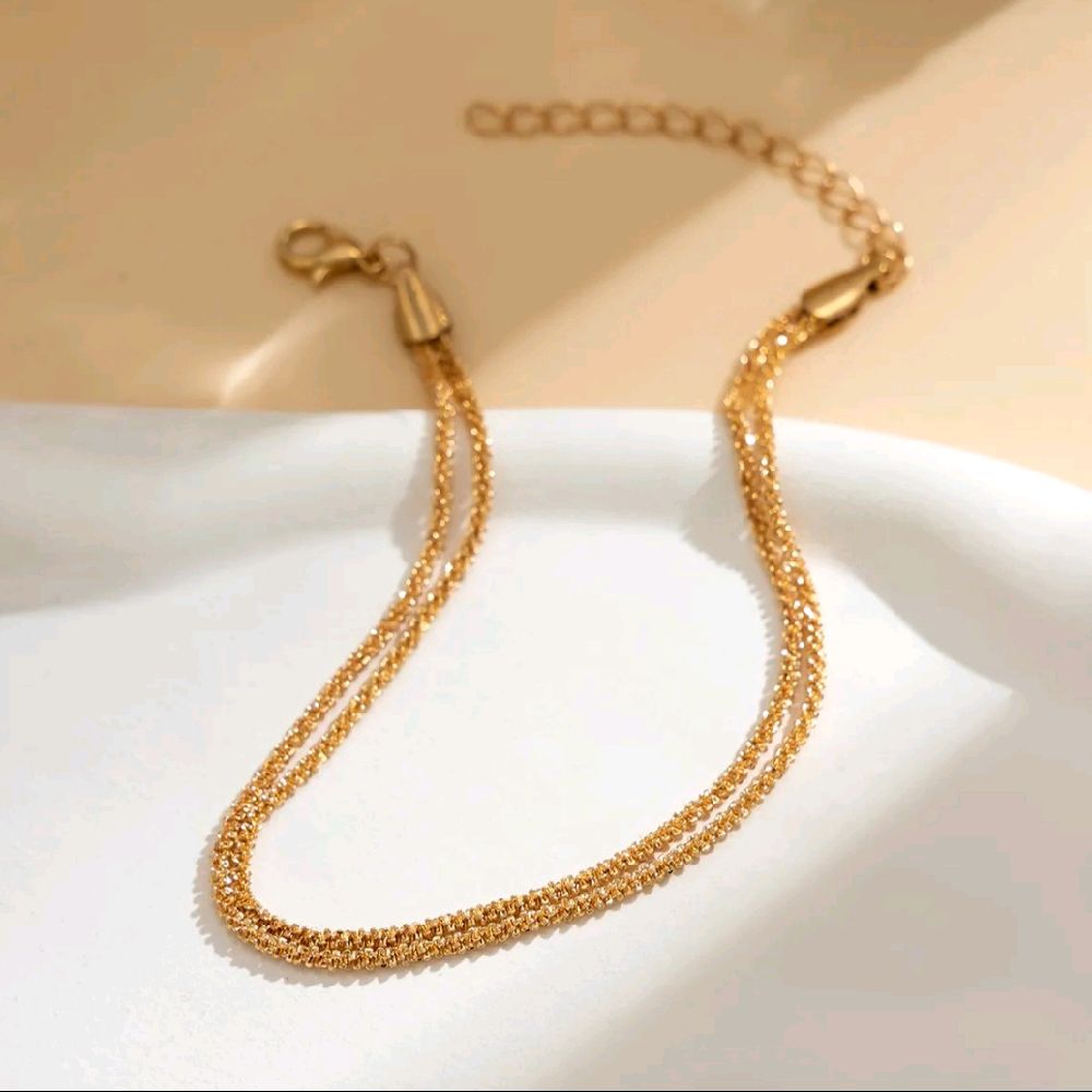 Charms Adjustable Double-layer Ankle Chain for Women Summer Daily Wear Fashionable Foot Jewelry