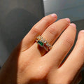 Luxury Zircon Double layer Adjustable Ring.