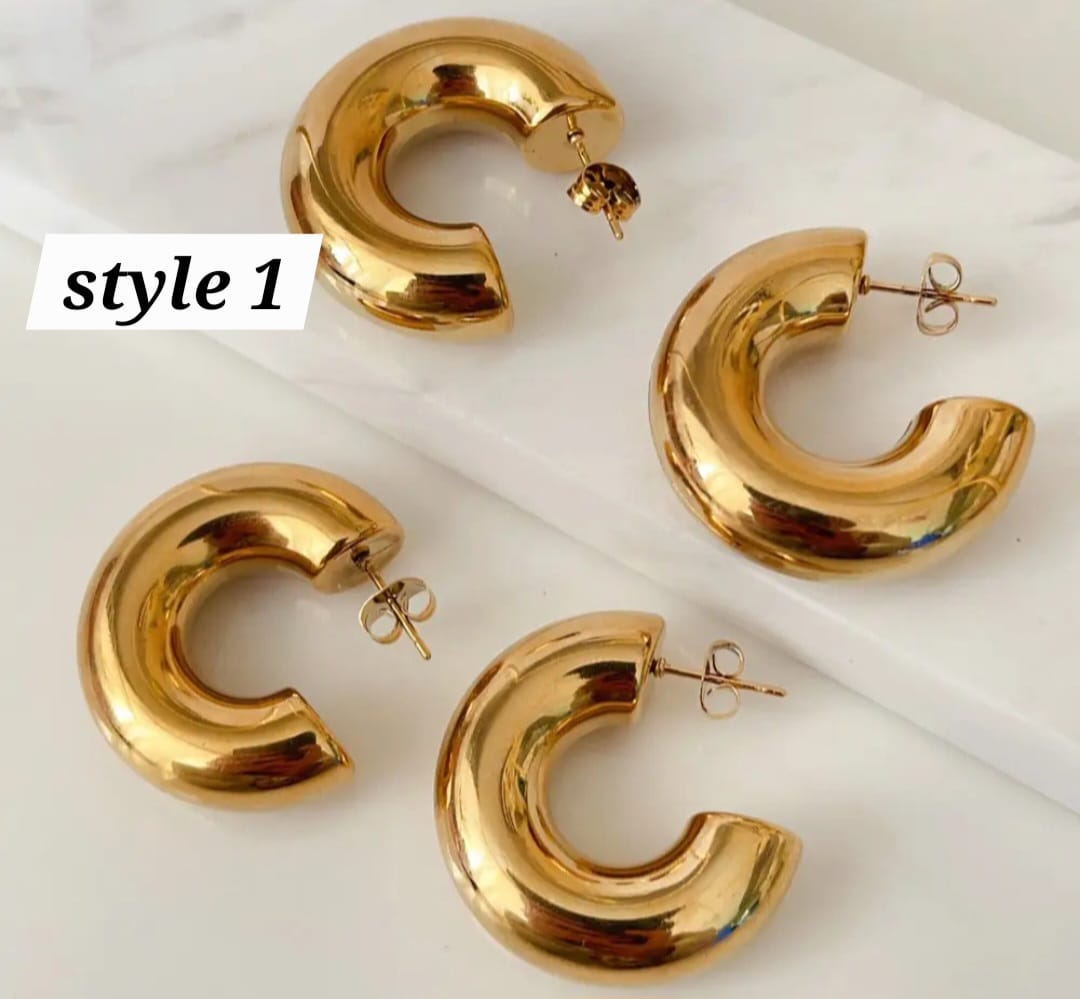 Stainless steel Hollow Earrings