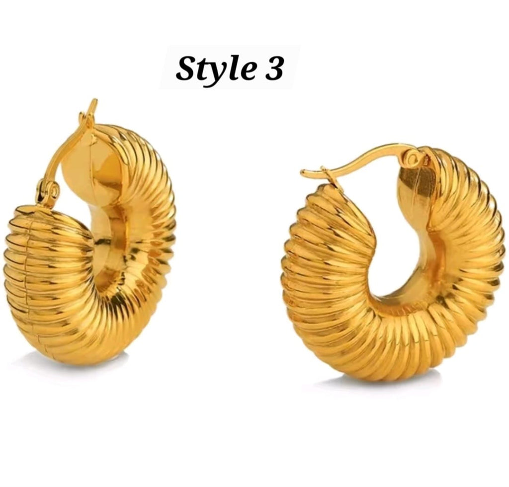 Stainless steel Hollow Earrings