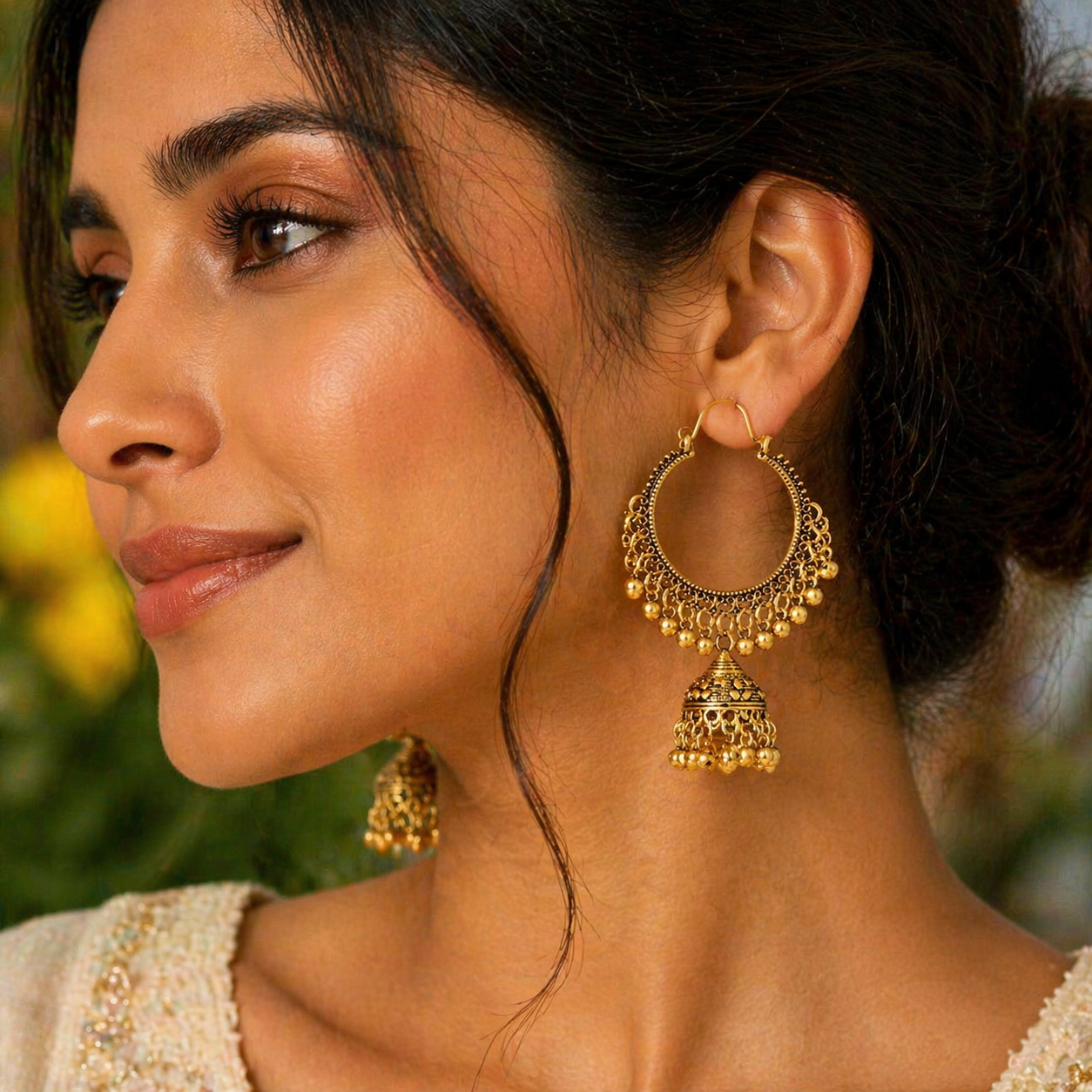 Round Bell Tassel Earrings