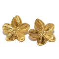 Gold Floral Stud Earrings