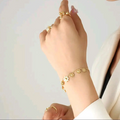 Gold Flower Chain Bracelet