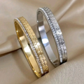 Luxury Gold & Silver crystal bangle