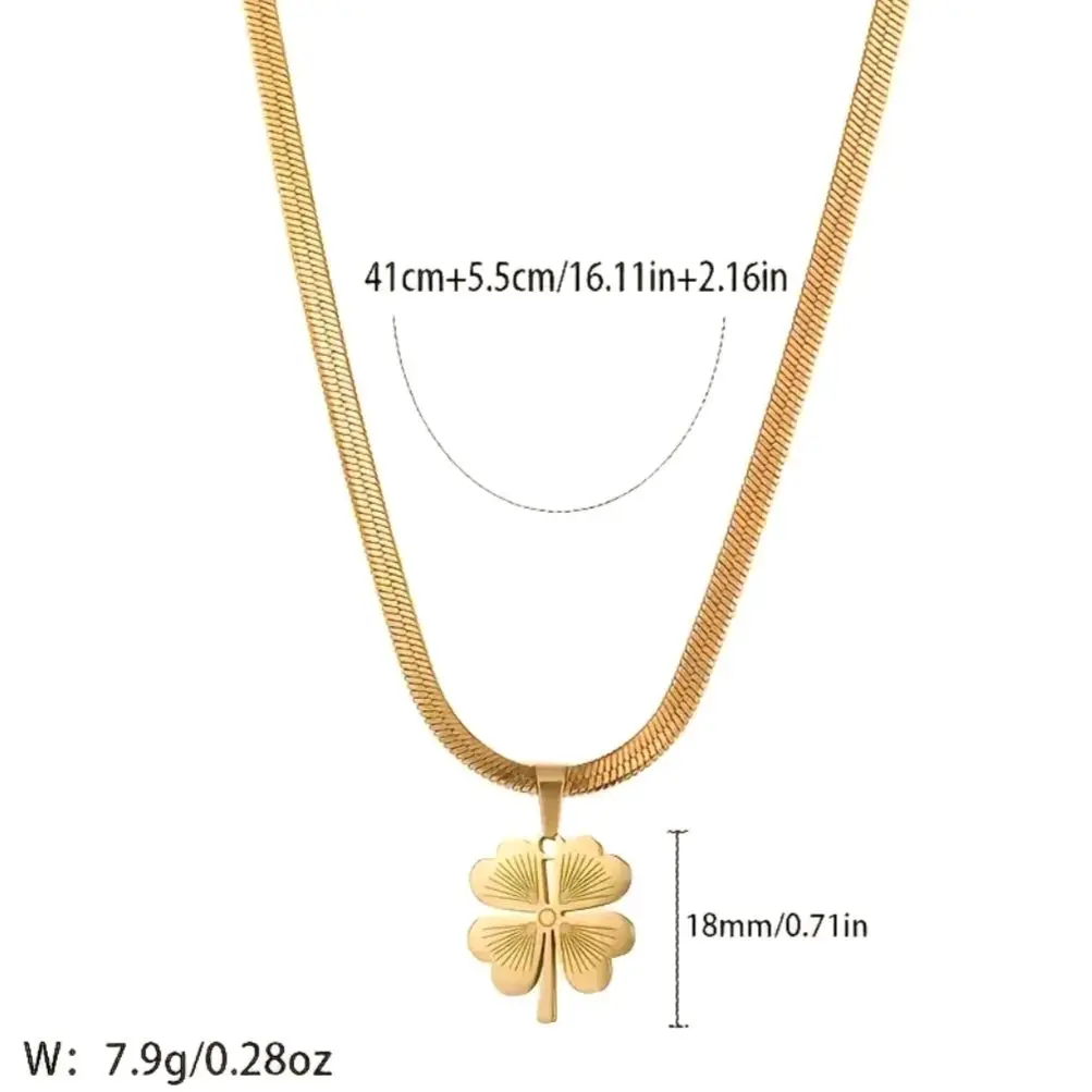 Gold & Silver Clover Necklace