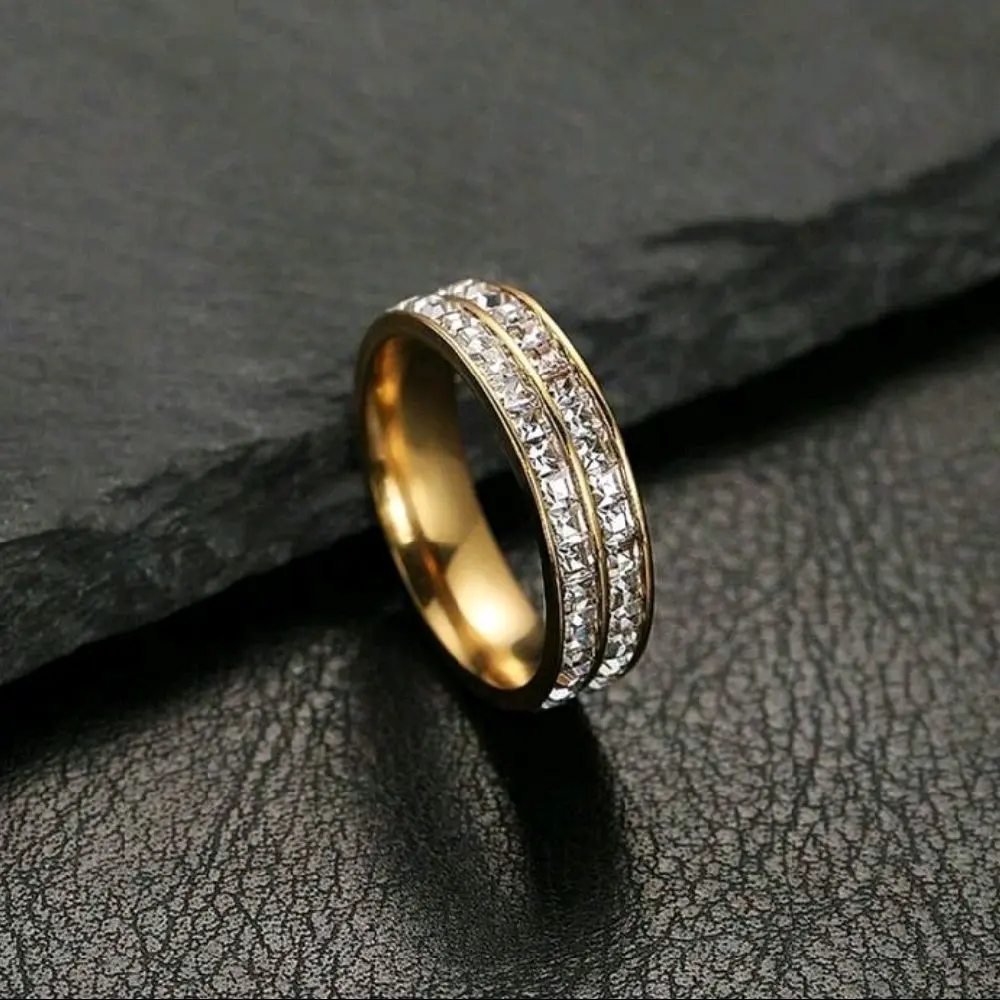 Double Row Cubic Zirconia Ring