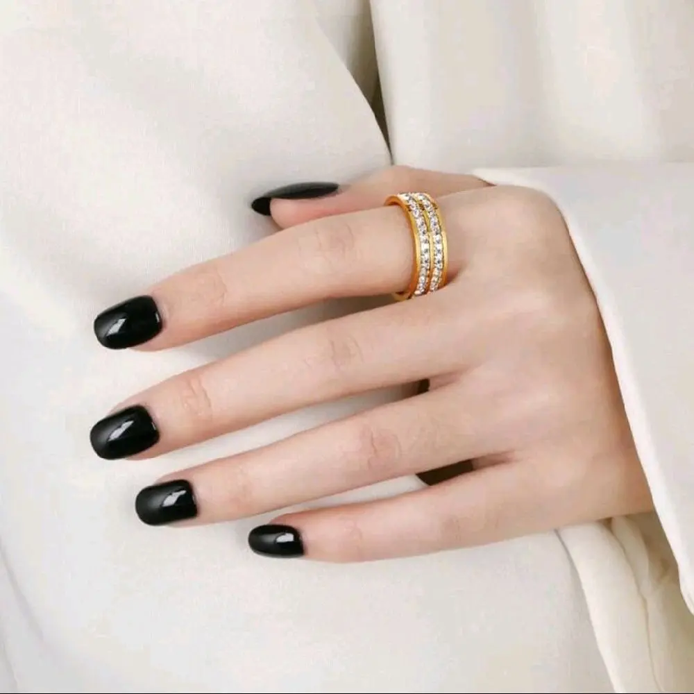 Double Row Cubic Zirconia Ring