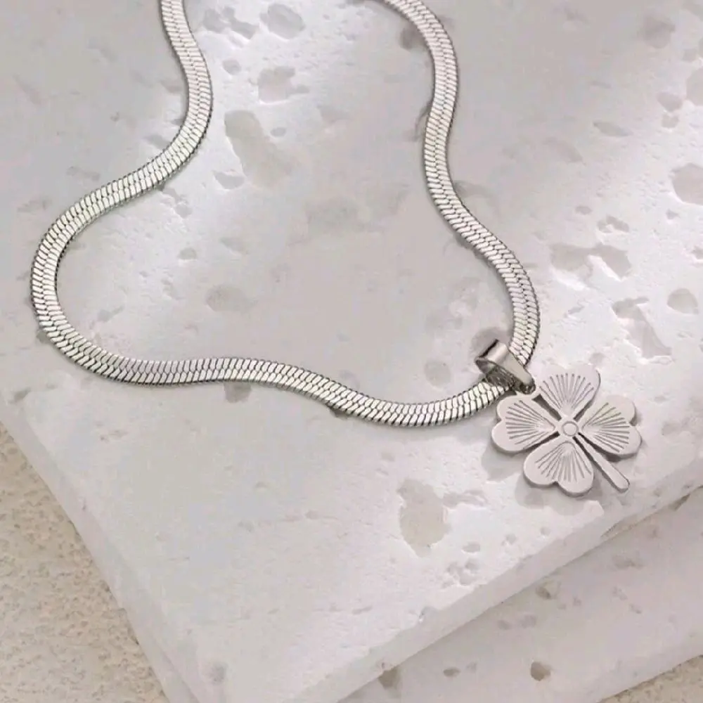 Gold & Silver Clover Necklace
