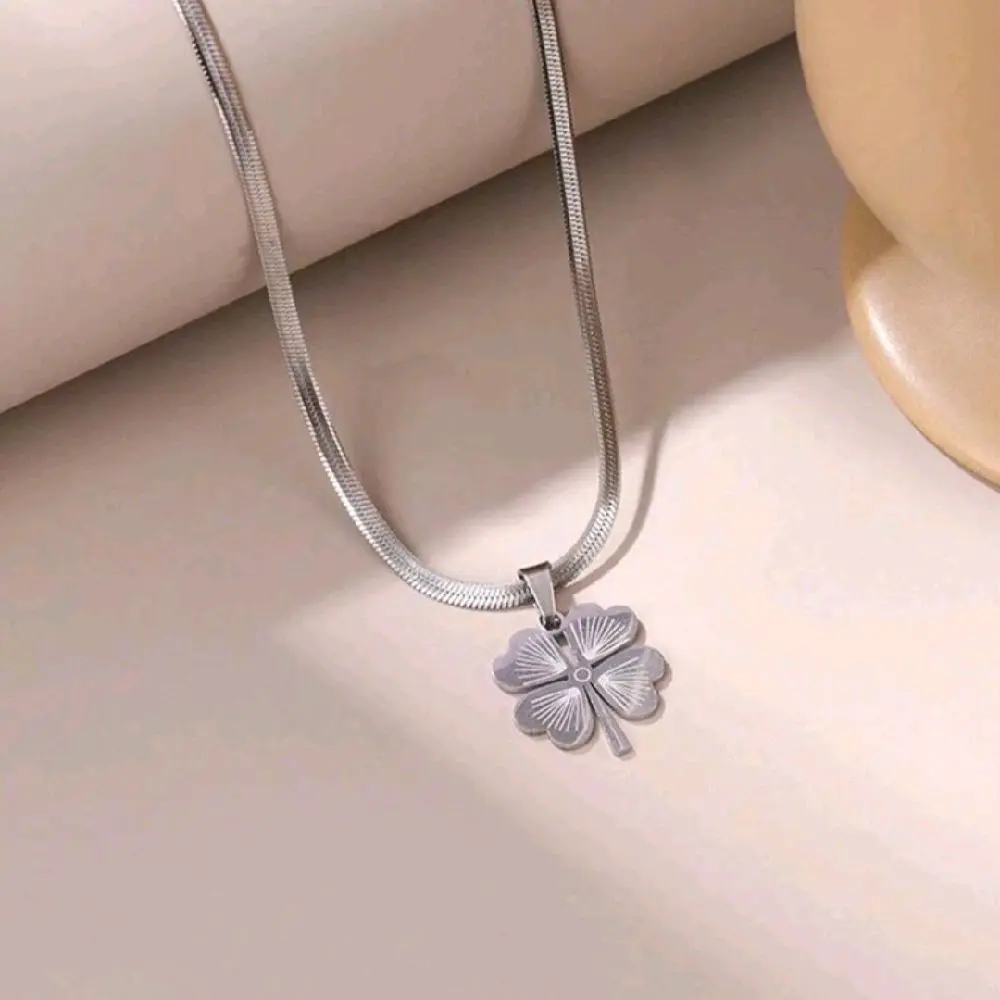 Gold & Silver Clover Necklace