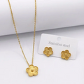 Gold Floral Jewellery Set