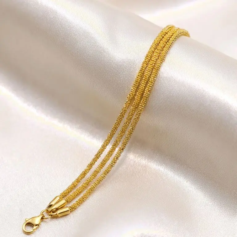 Triple Chain Gold Bracelet