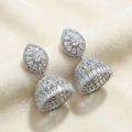Royal Crystal Jhumka Earrings